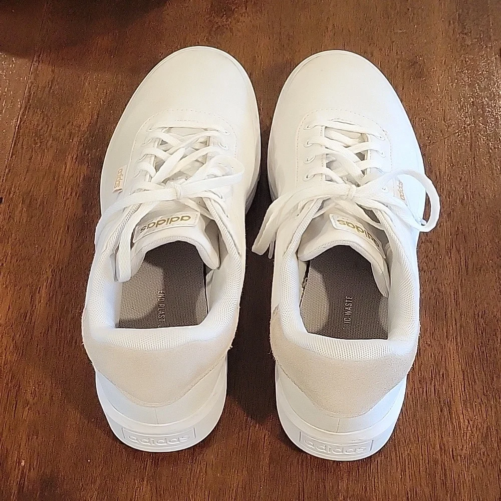Adidas Court Platform Sneakers 9 1/2 M  WHITE/CREAM